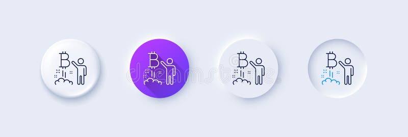 Pictogramă linie bitcoin. semnul de pornire criptomonedă. pictograme linie. vector vector illustration