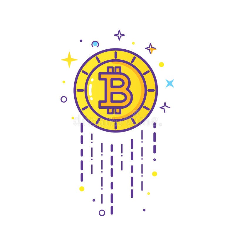 Bitcoin logovektor royaltyfri illustrationer Bitcoin logovektor royaltyfri illustrationer