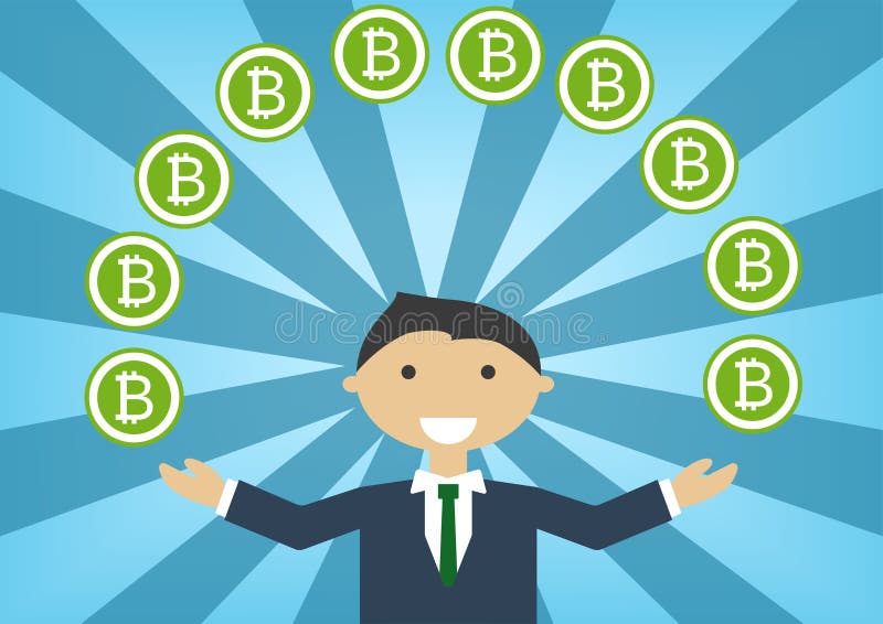 Bitcoin milionera ilustracja jako przykład dla sukcesu w technologia przemysle ilustracja wektor Bitcoin milionera ilustracja jako przykład dla sukcesu w technologia przemysle ilustracja wektor