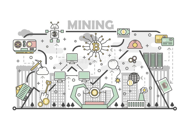 Bitcoin Mining Stock Illustrations 38 309 Bitcoin Mining Stock - 