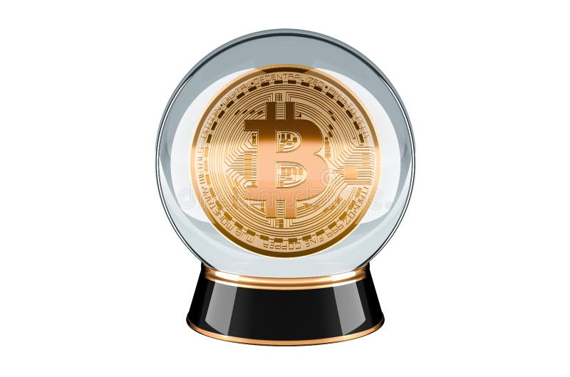 хрустальный шар с логотипом криптовалюты внутри