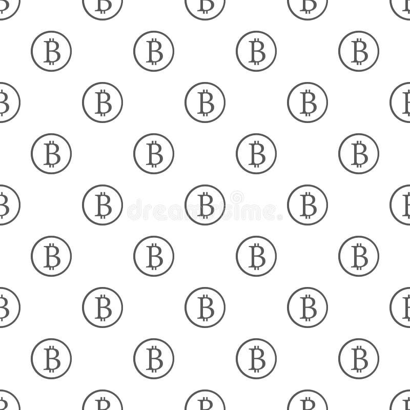 Bitcoin sign pattern seamless vector illustration