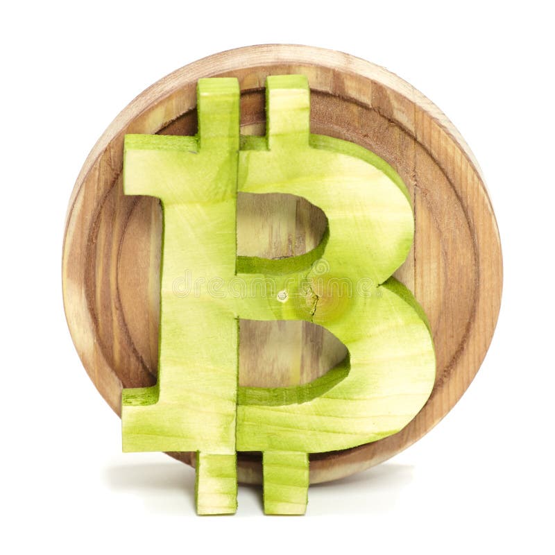 Bitcoin sign wooden, virtual cryptocurrency, isolated on white royalty free stock photo Bitcoin sign wooden, virtual cryptocurrency, isolated on white royalty free stock photo