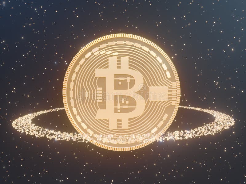 Bitcoin surrounded by Golden coins cryptocurrency, monero 3D illustration rendering, isolated on white backgroun vector illustration Bitcoin surrounded by Golden coins cryptocurrency, monero 3D illustration rendering, isolated on white backgroun vector illustration