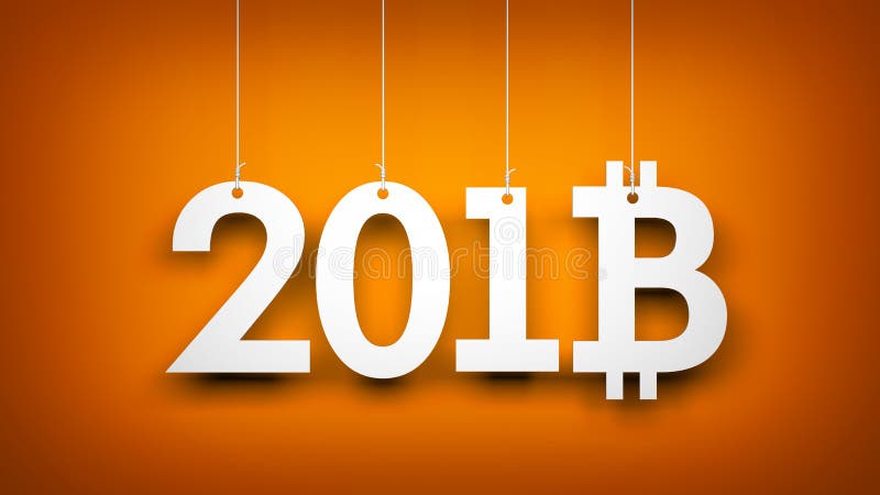 Bitcoin - symbol Ney rok nowego roku ilustracyjny royalty ilustracja Bitcoin - symbol Ney rok nowego roku ilustracyjny royalty ilustracja