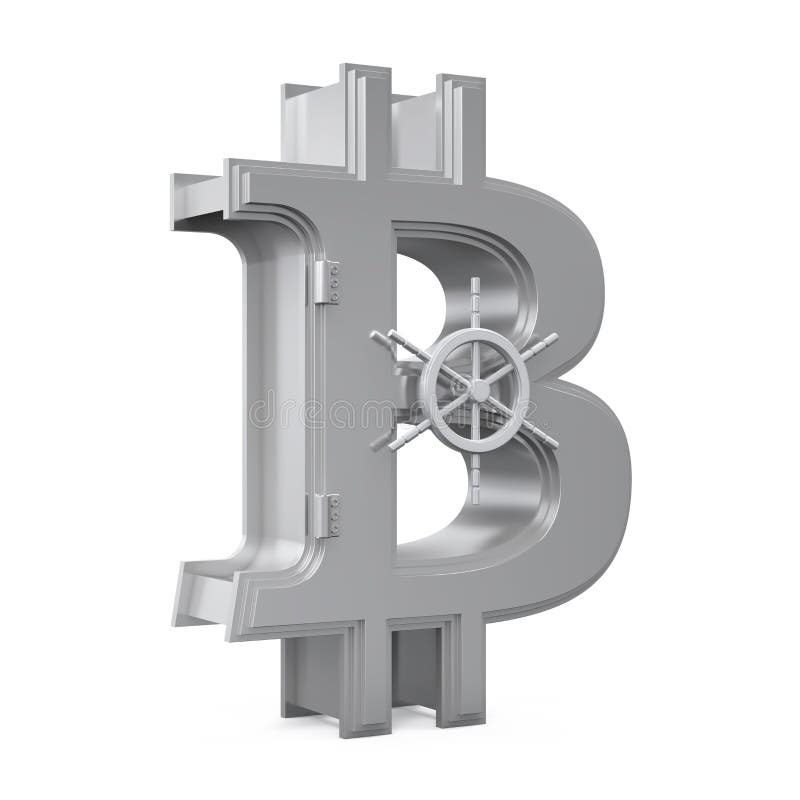 Bitcoin Symbol Vault Isolated royalty free illustration