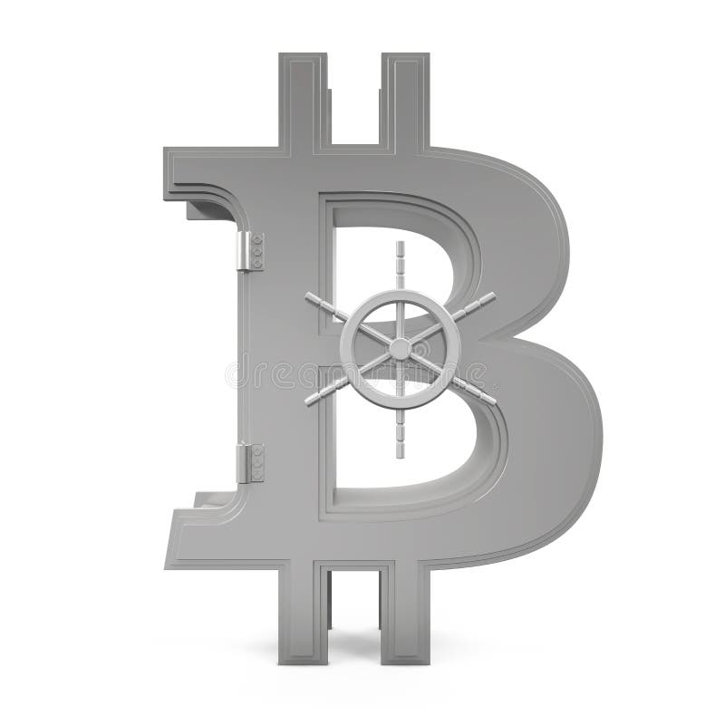 Bitcoin Symbol Vault Isolated stock illustration