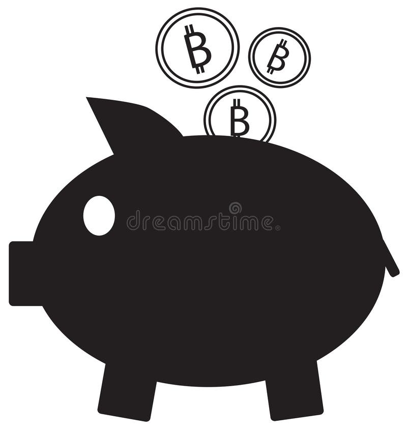 Bitcoin waluty crypto logo na, ikona lub royalty ilustracja
