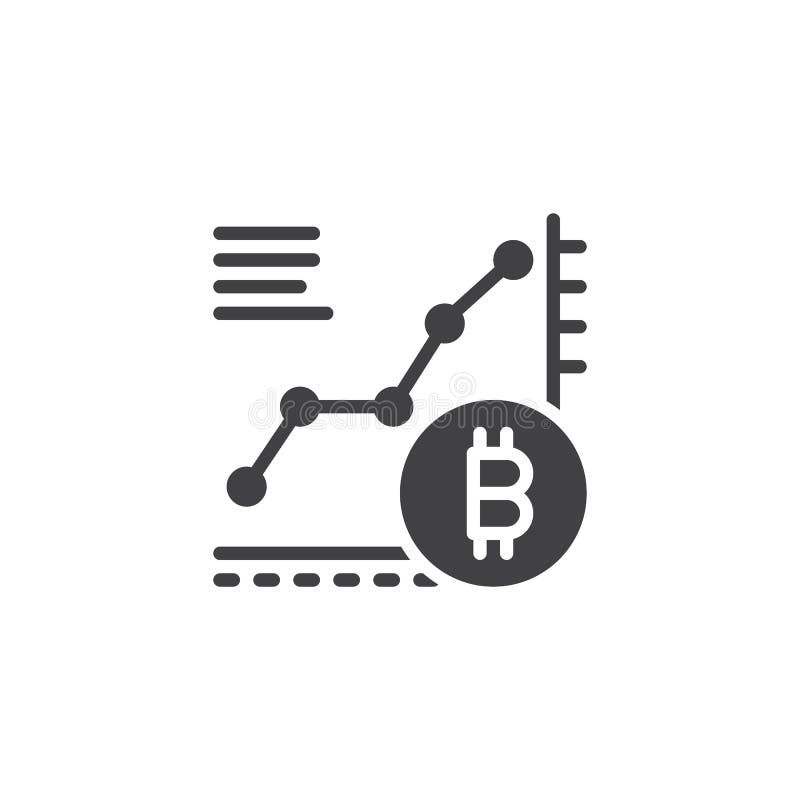 Bitcoin wzrostowej mapy wektoru ikona ilustracja wektor Bitcoin wzrostowej mapy wektoru ikona ilustracja wektor