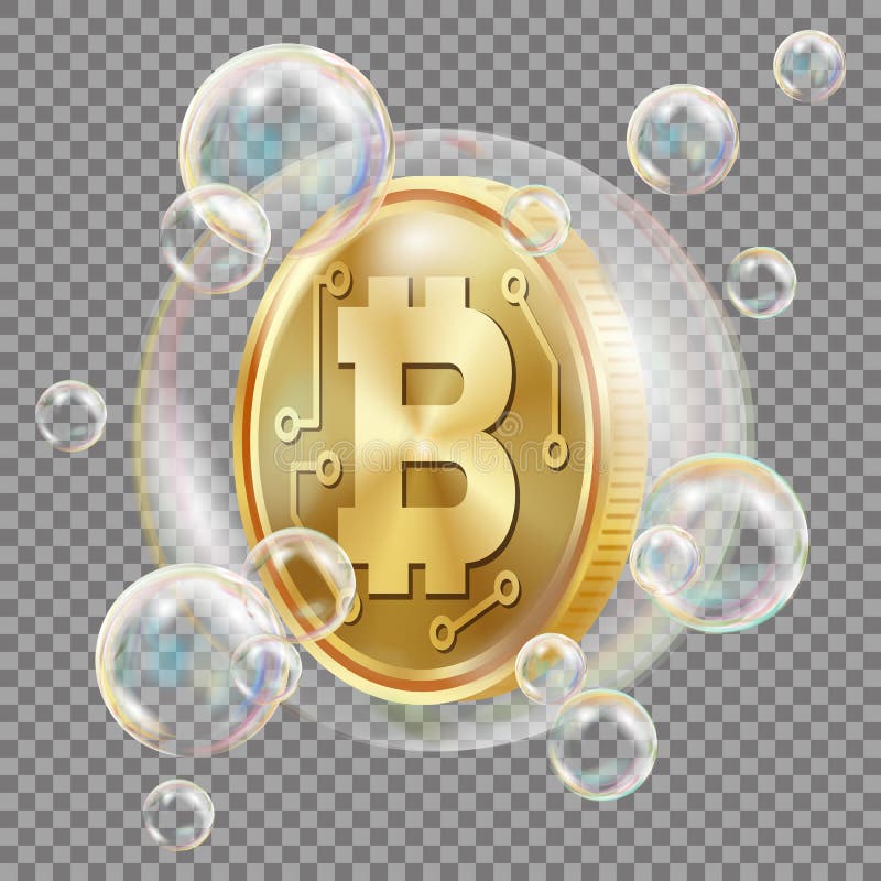 Bitcoin in Zeepbelvector Investeringsrisico Het Digitale Geld van de Bitcoinneerstorting Crypto Muntmarkt Geïsoleerd realistisch royalty-vrije illustratie Bitcoin in Zeepbelvector Investeringsrisico Het Digitale Geld van de Bitcoinneerstorting Crypto Muntmarkt Geïsoleerd realistisch royalty-vrije illustratie