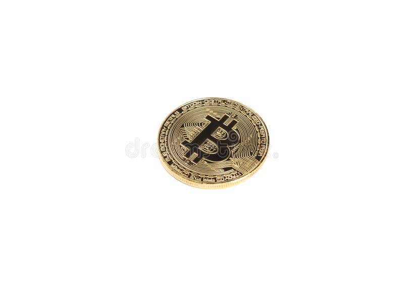 Bitcoin Будущая валюта Золотое Bitcoin изолированное на белой предпосылке стоковые фото Bitcoin Будущая валюта Золотое Bitcoin изолированное на белой предпосылке стоковые фото