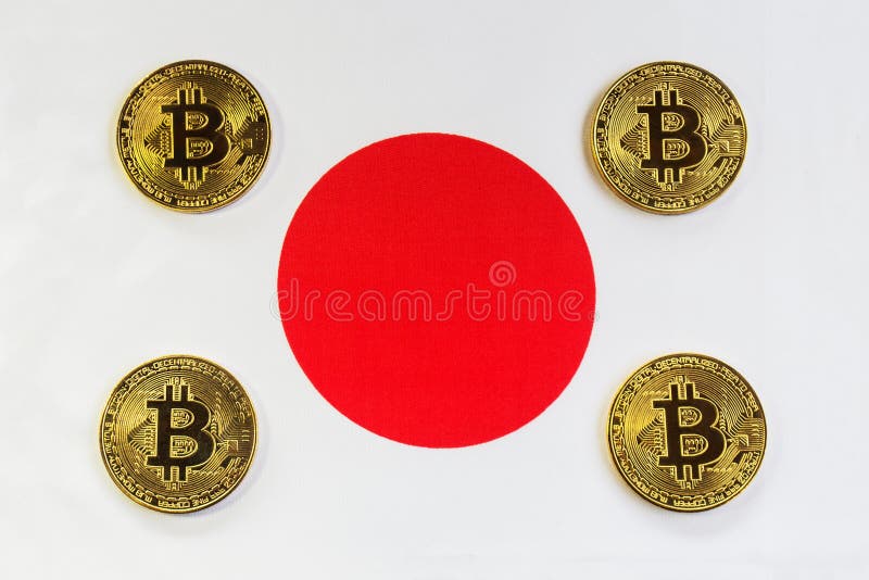 Bitcoin на флаге японца предпосылки стоковые фото Bitcoin на флаге японца предпосылки стоковые фото