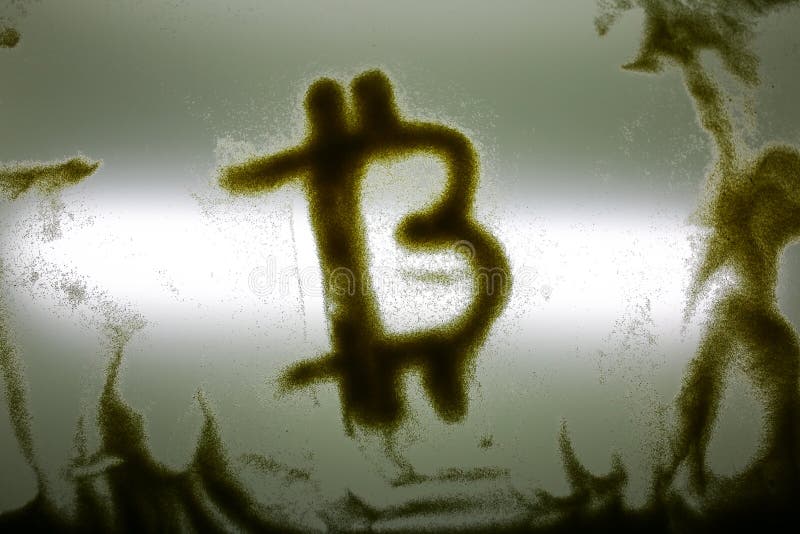 Bitcoin нарисованное с песком на стеклянной освещенной поверхности Финансовое cryptocurrency роста Искусство и дело Первоначально стоковые фото Bitcoin нарисованное с песком на стеклянной освещенной поверхности Финансовое cryptocurrency роста Искусство и дело Первоначально стоковые фото