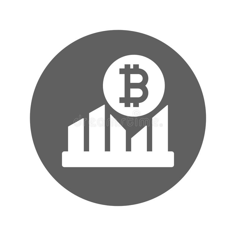 Bitcoin серый цвет значка роста бесплатная иллюстрация
