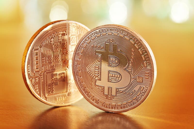 Bitcoins Dorés image libre de droits