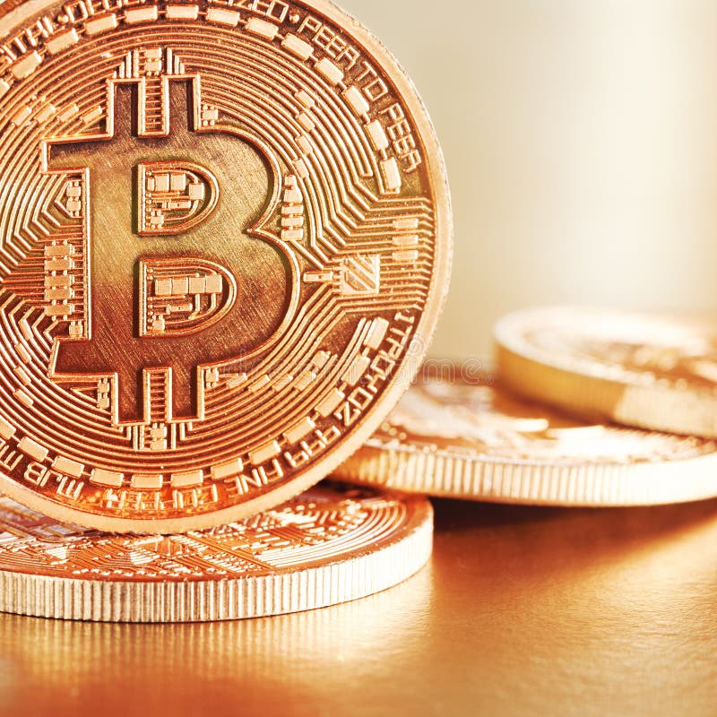 Bitcoins d'or photos libres de droits