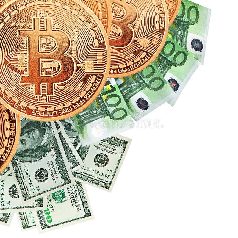 Bitcoins Dorés photographie stock