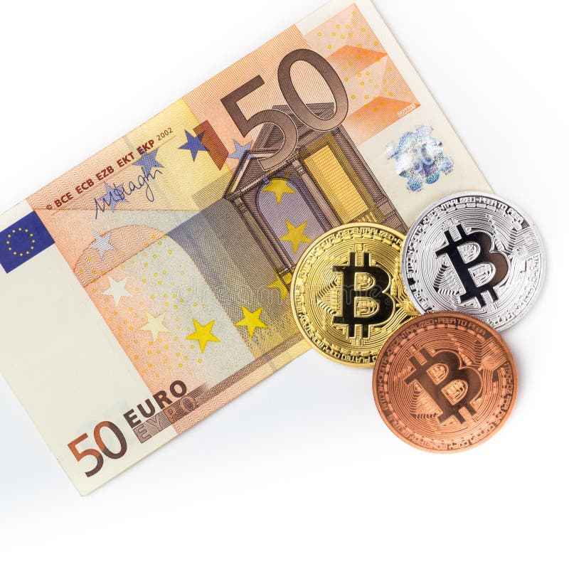 Bitcoins και ευρο- τραπεζογραμμάτιο πενήντα στοκ εικόνα με δικαίωμα ελεύθερης χρήσης Bitcoins και ευρο- τραπεζογραμμάτιο πενήντα στοκ εικόνα με δικαίωμα ελεύθερης χρήσης