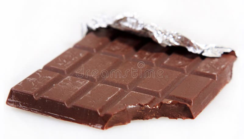 Bite dark bitter sweet chocolate bar