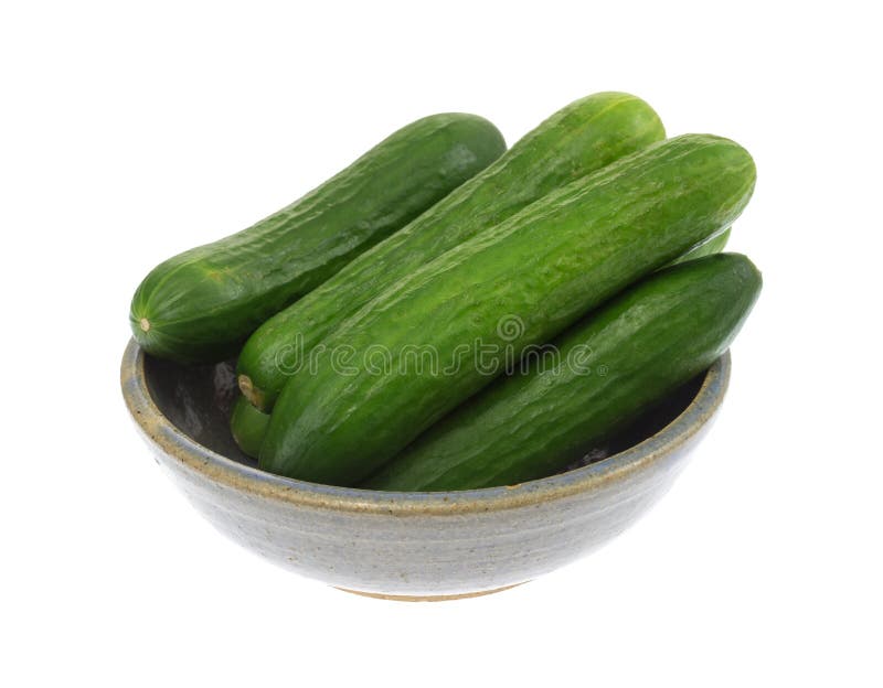 bite size cucumber in a stoneware bowl stock image image of serving size of cucumber