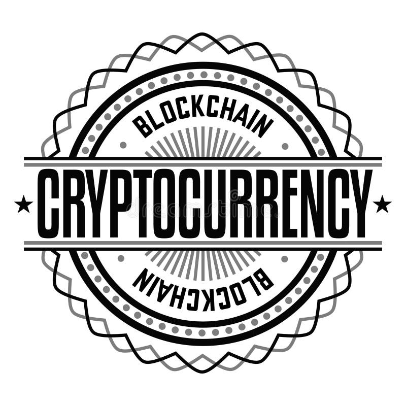Bitcoin Cryptocurrency Roset Stempel. stock illustratie