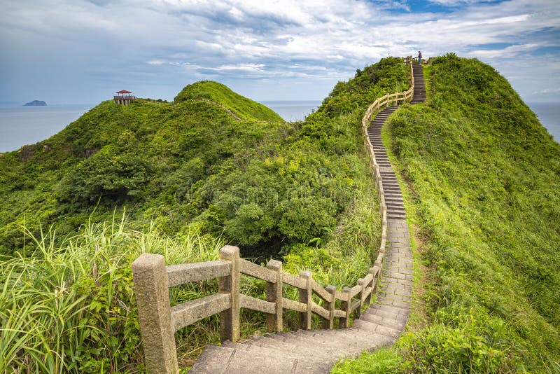 Bitou Cape Hiking Trail in Ruifang District, New Taipei, Taiwan Stock Photo - Image of bright, lanterns: 169140722