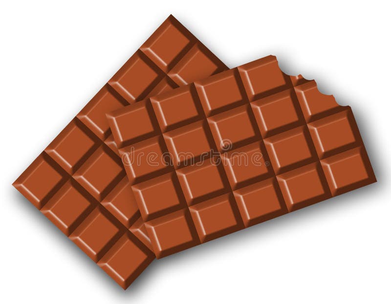 Tridimensionale illustrazioni da cioccolato.
