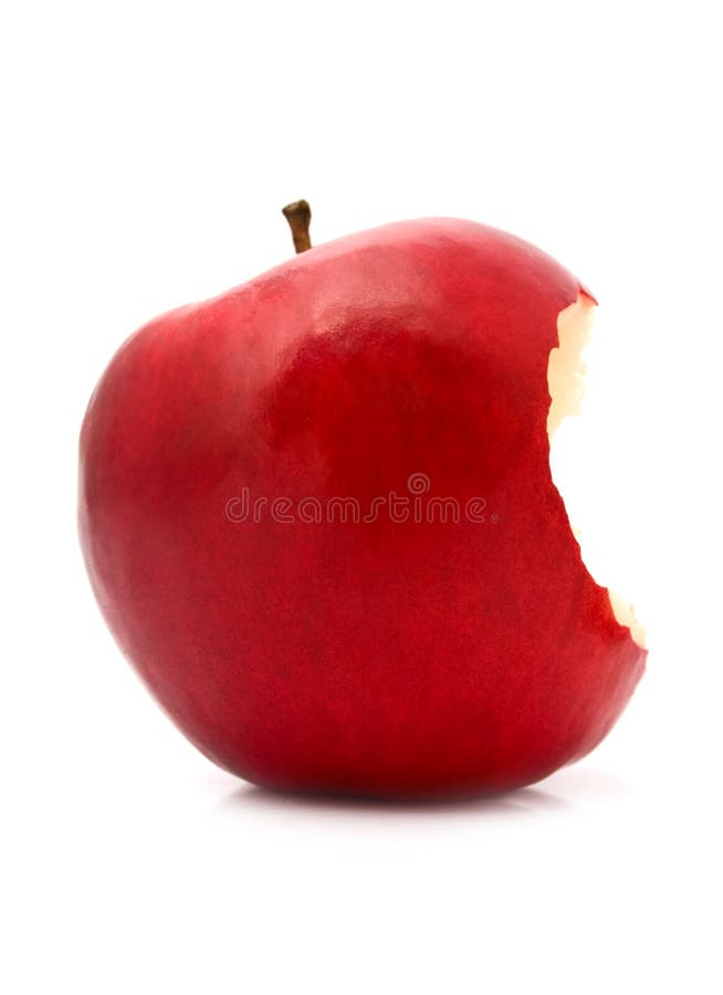 Bitten red apple