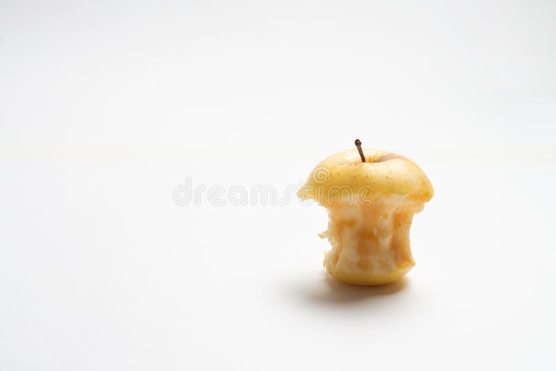 Bitten yellow tasty apple stock image Bitten yellow tasty apple stock image