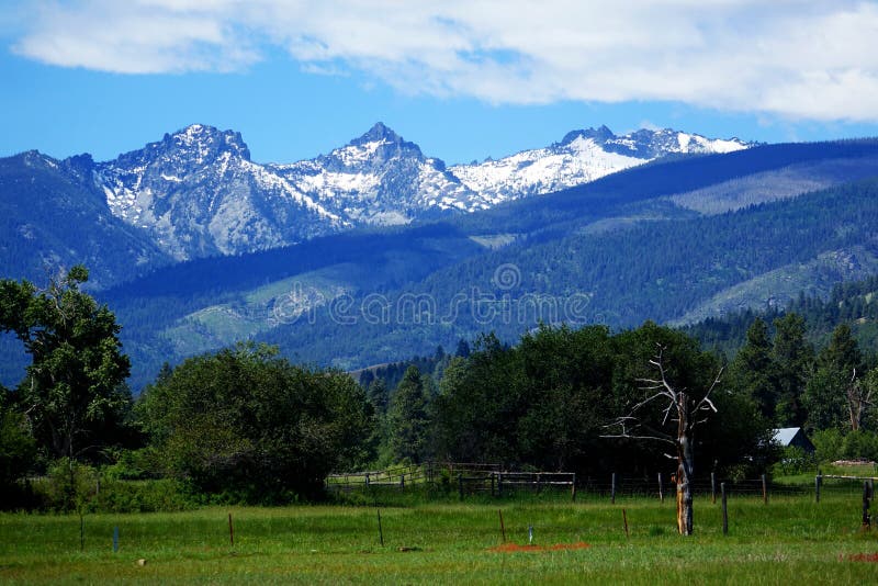 Bitterroot Mountain Valley Montana Stock Image Image of outdoors