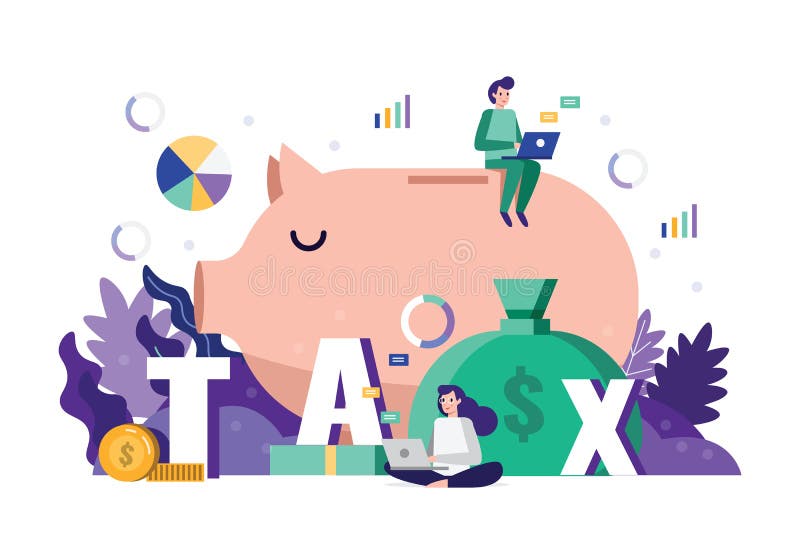 Biznes strategia i opodatkowywamy pieniężnych dane na podatku czasu ostatecznego terminu pojęciu ilustracja wektor Biznes strategia i opodatkowywamy pieniężnych dane na podatku czasu ostatecznego terminu pojęciu ilustracja wektor