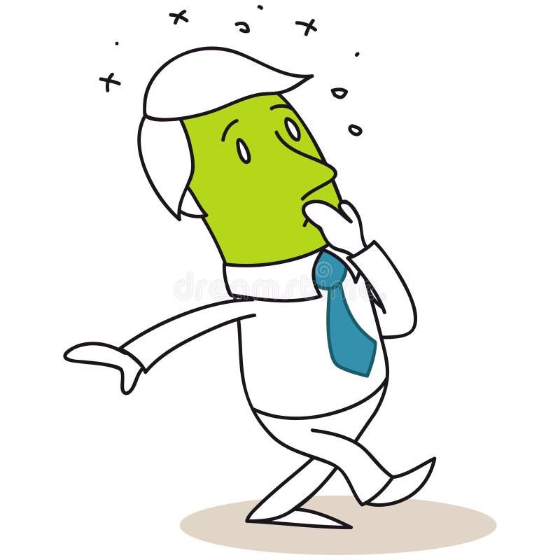 Biznesmen czuciowa choroba ilustracji Biznesmen czuciowa choroba ilustracji