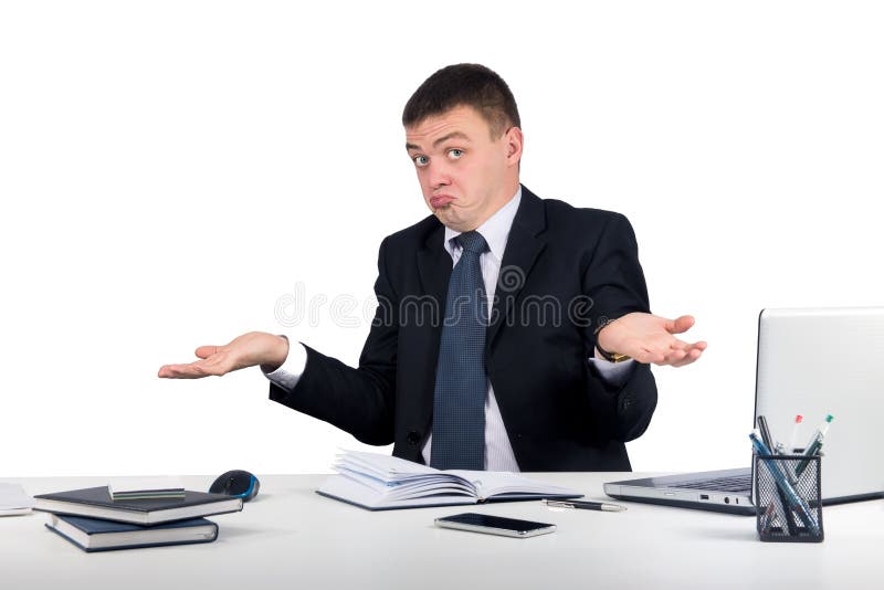 Biznesmen rzuca up jego ręki obraz stock Biznesmen rzuca up jego ręki obraz stock
