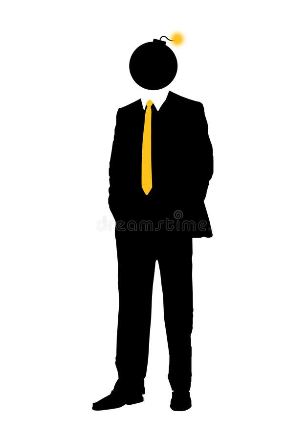 Bombowy biznesmen ilustracji Bombowy biznesmen ilustracji