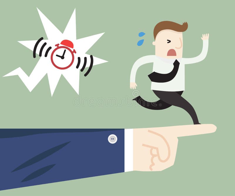 Biznesmen śpieszy up ilustracji Biznesmen śpieszy up ilustracji