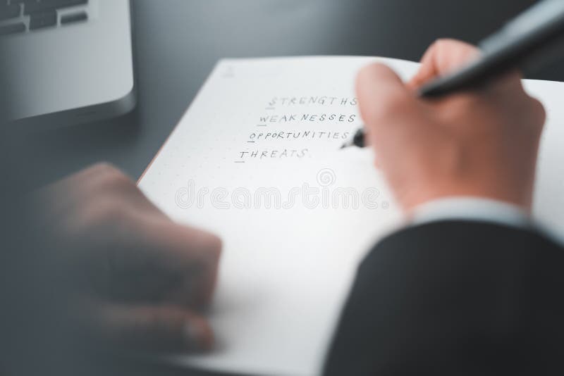 Biznesmeni piszą słowa na notebooku, koncepcja analizy swoistej fotografia stock Biznesmeni piszą słowa na notebooku, koncepcja analizy swoistej fotografia stock