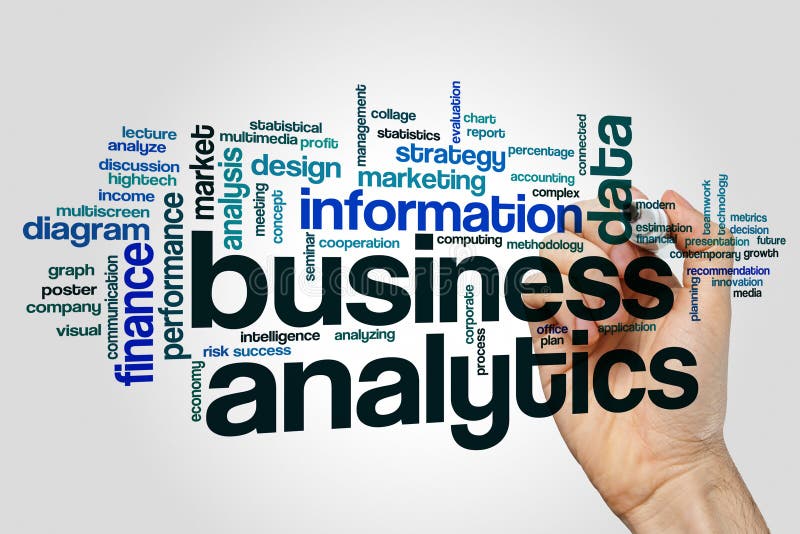 Biznesowa analityki słowa chmura obrazy stock Biznesowa analityki słowa chmura obrazy stock