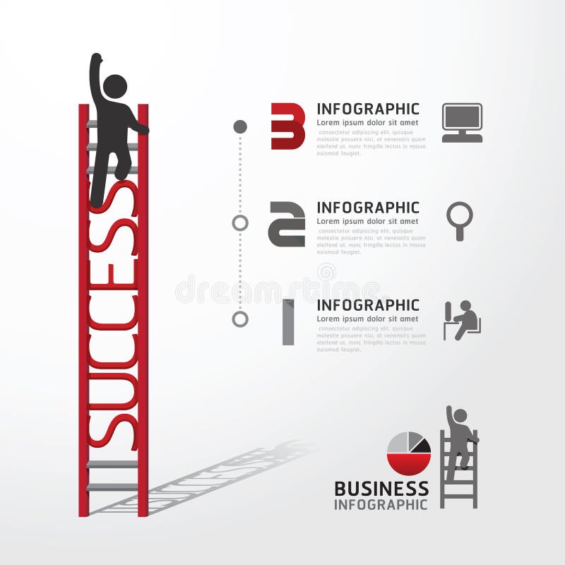 Biznesowa Infographic wspinaczkowa drabina concept.vector ilustracja wektor Biznesowa Infographic wspinaczkowa drabina concept.vector ilustracja wektor