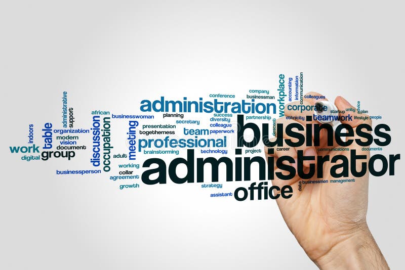 Biznesowego administratora słowa chmura fotografia stock Biznesowego administratora słowa chmura fotografia stock