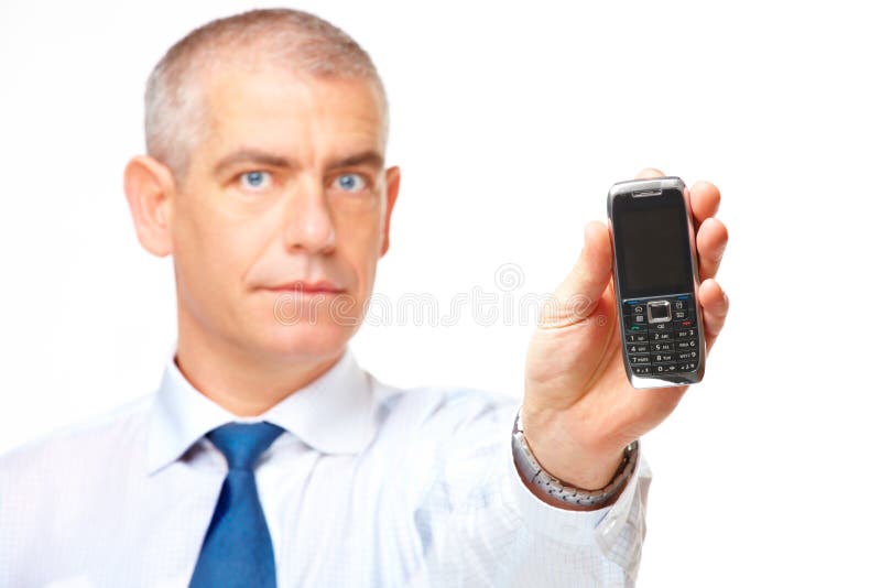 biznesowego mężczyzna telefon komórkowy seans fotografia royalty free biznesowego mężczyzna telefon komórkowy seans fotografia royalty free
