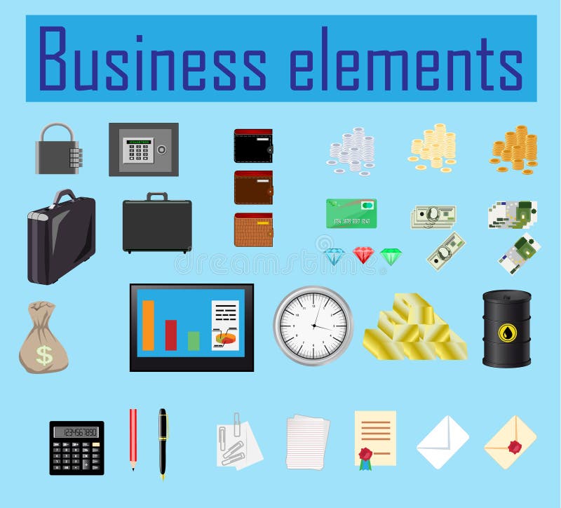 Biznesowi elementy ilustracji Biznesowi elementy ilustracji
