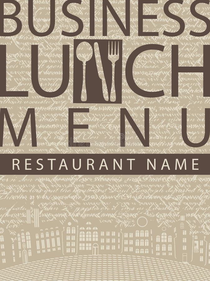 Biznesowy lunch royalty ilustracja