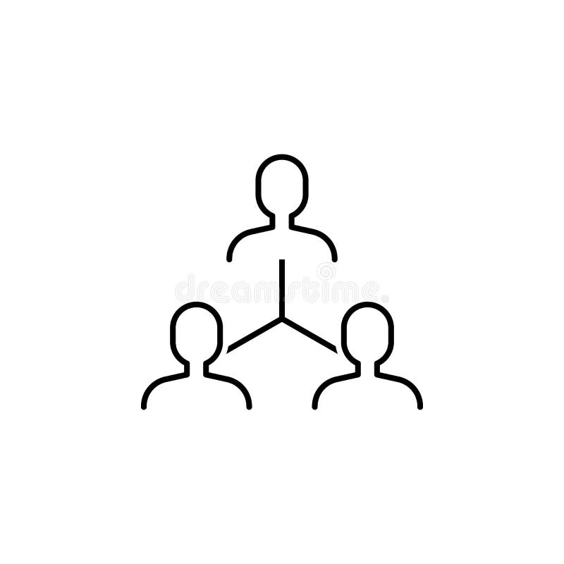 Biznesowy seo, networking kreskowa ikona Praca zespołowa przy pomysłem Znaki i symbole mog? u? ywa? dla sieci, logo, mobilny app ilustracji