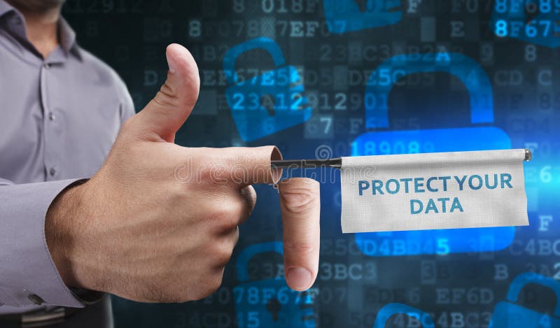 Biznesu, technologii, interneta i sieci pojęcie, Młody entrep. Biznesu, technologii, interneta i sieci pojęcie, Młodzi przedsiębiorcy kreatywnie podejście prezentacja: Ochrania twój dane
