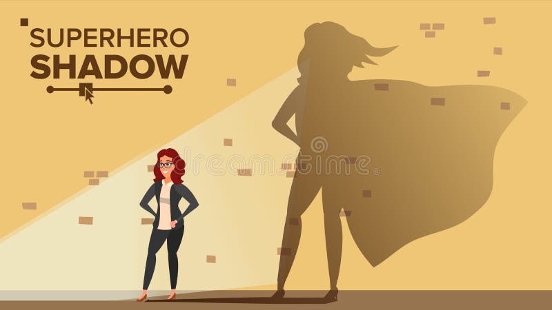 Bizneswomanu bohatera cienia wektor Emancypacja, ambicja, sukces Przywódctwo pojęcie Kreatywnie Nowożytny biznes ilustracja wektor Bizneswomanu bohatera cienia wektor Emancypacja, ambicja, sukces Przywódctwo pojęcie Kreatywnie Nowożytny biznes ilustracja wektor