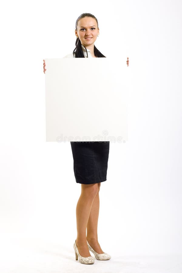 bizneswomanu pusty deskowy mienie fotografia royalty free bizneswomanu pusty deskowy mienie fotografia royalty free