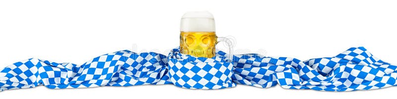 Bière bavaroise de drapeau photos libres de droits Bière bavaroise de drapeau photos libres de droits