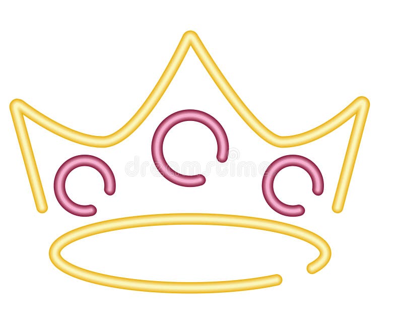 Biżuteria neon crown royalty ilustracja