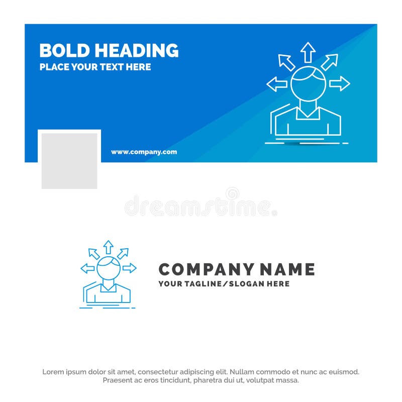 Bl? aff? r Logo Template f? r omvandlingsskillnaden, m? ngfald, alternativ, struktur, anv? ndare? verg? ng Facebook Timelinebaner royaltyfri illustrationer