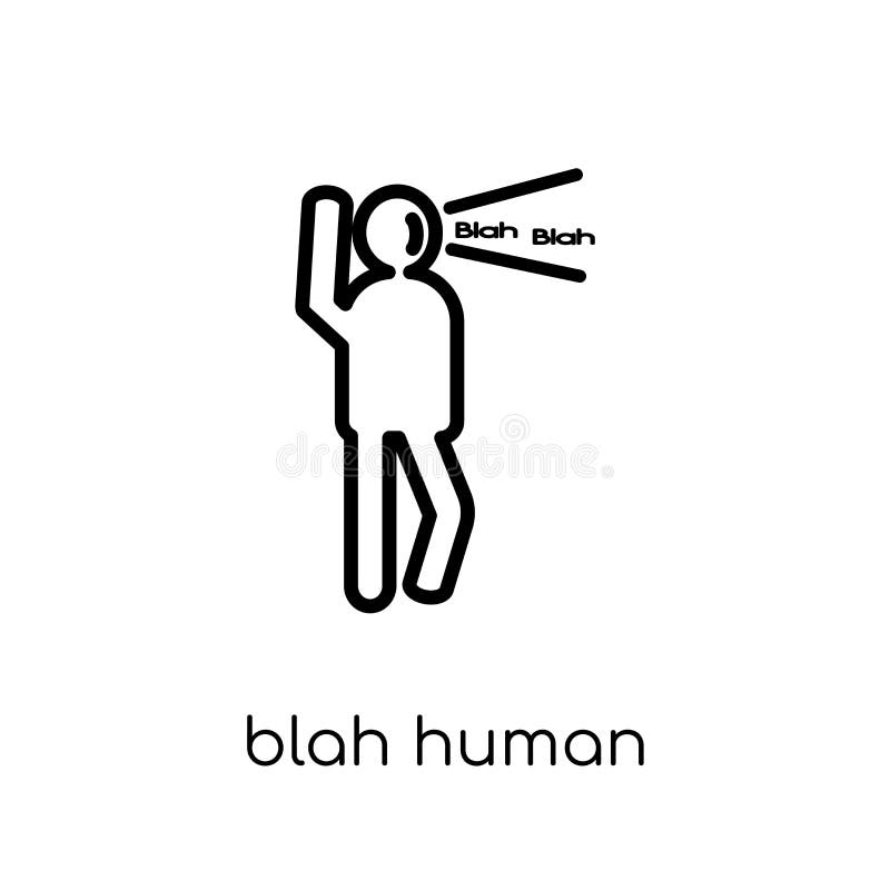 blah human icon. Trendy modern flat linear vector blah human icon on white background from thin line Feelings collection, editable outline stroke vector illustration. blah human icon. Trendy modern flat linear vector blah human icon on white background from thin line Feelings collection, editable outline stroke vector illustration